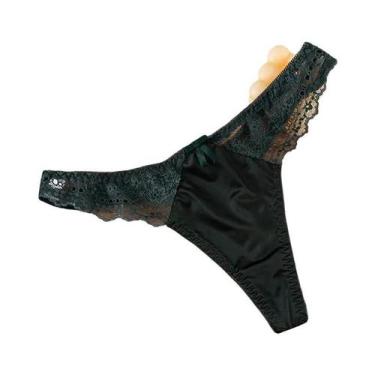 Imagem de Tanga Sexy De Cintura Baixa Estilo Europeu Sem Costura Com Detalhes Em
