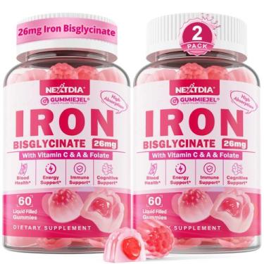 Imagem de Suplemento de ferro Gummies Nextdia Vegan com vitamina C, folato B12