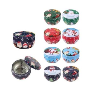 Imagem de Caixa De Presente De Natal Com 6 Ou 8 Peças, Recipiente De Ferro Para 