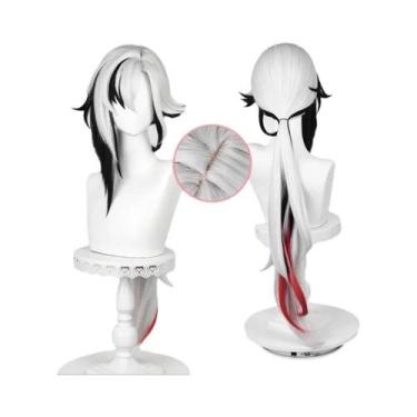 Imagem de Peruca Cosplay Arlecchino Resistente Ao Calor De 83cm Para Halloween E