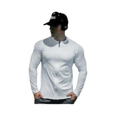 Imagem de Camiseta De Compressão Masculina Para Musculação Outono/Inverno Com Zí
