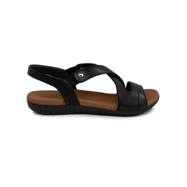 Imagem de Sandalia Rasteira Usaflex Feminina Confortável Original, Preto, 38