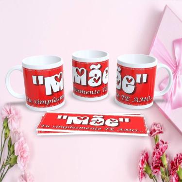 Imagem de Caneca de Porcelana 325ML Mães Estampa 99 para Presente Dia das Mães Apta Micro-ondas L...