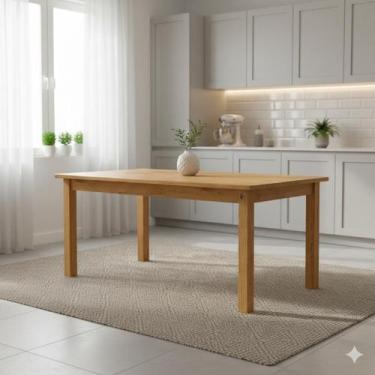 Imagem de Mesa de Jantar Madeira Maciça Retangular 6 Lugares Rubi Slim - Tradiçã