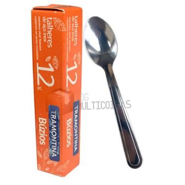 Imagem de Kit 12 Colheres de Café e Chá Tramontina Búzios Inox Duráveis