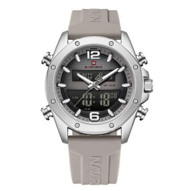 Imagem de Relógio masculino quartzo LCD display duplo 3ATM à prova d`água