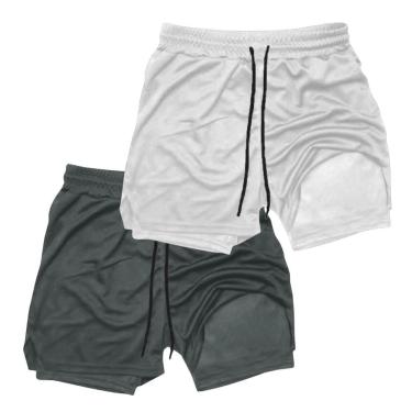 Imagem de Kit 2 Shorts Térmicos Liso Treino Corrida e Academia-Masculino