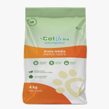 Imagem de Areia Higiênica CatLifeBio Areia Média Menos Rastro Gato 4Kg - Green l