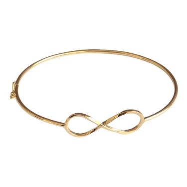Imagem de Bracelete do infinito 18 kilates 5 Gramas 2 mm Oco Polido liso Trava d