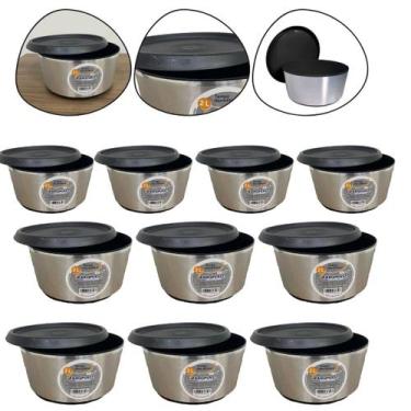 Imagem de Kit 10 Pote Organizador Multiuso Hermético 2 Litros BPA free - Arqplas
