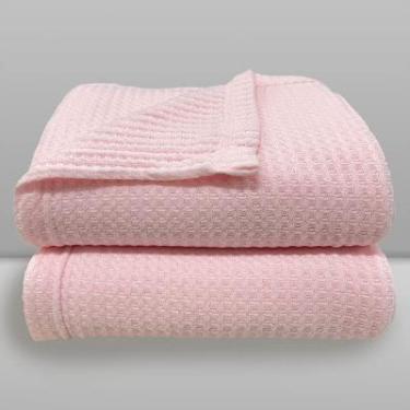 Imagem de Manta Termo Cubes Laço Bebê, rosa