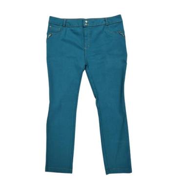 Imagem de Calça Bengaline Feminina Slim Básica Com Elastano Plus Size 50 Ao 56 G