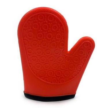 Imagem de Luva Térmica de Silicone Vermelha Uso Doméstico Cozinha - Casa Onze