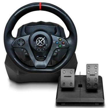 Imagem de Volante gamer com pedal kalkan g300 proracing preto klk00033