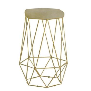 Imagem de Banqueta Rubi Dourado Veluplus 1331 - FdECOR - Metal Móveis