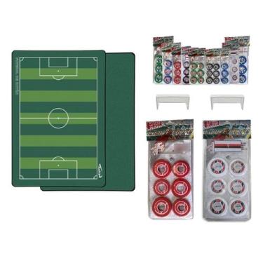 Imagem de Campo de Futebol de Botão 90x60 Cm +02 Jogos Clássicos Escolha a Cor -