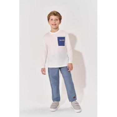Imagem de Calça Reta Infantil Menino Azul Divertto - Diverto, Azul, 2
