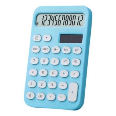 Imagem de Calculadora de Mesa 12 Digitos Básica Solar - Hxt, Azul