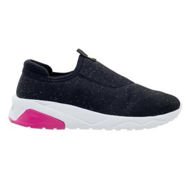 Imagem de Tênis Slip On Infantil Menina Molekinha 2571.100 Preto, 31, Preto
