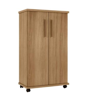 Imagem de Armário Multiuso Berlim 2 Portas 4 Prateleiras MDP MDF 65cm Cinamomo Arte Móveis