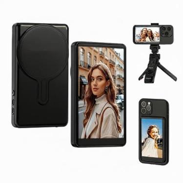 Imagem de Tela Monitor de Selfie Vlog para Celular - cor Preto - Generico