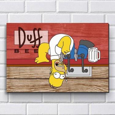 Imagem de Placa Decorativa - Simpsons Duff 30X20Cm Em Mdf - R+ Adesivos