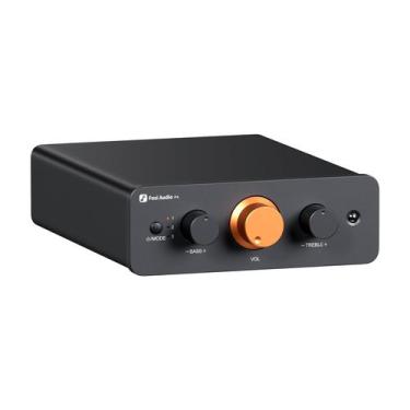 Imagem de Pré-amplificador Fosi Audio P4 com 3 entradas RCA e controle de graves