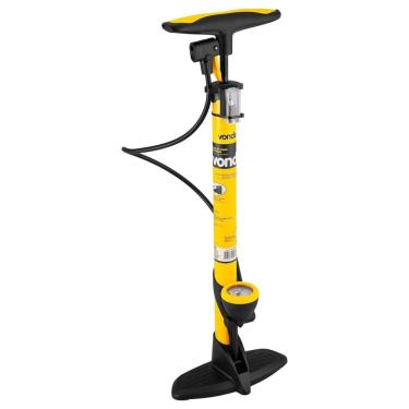 Imagem de Bomba de Ar Manual 63,5CM para Carro Moto Bicicleta com Manômetro e Mangueira 70CM Preta Vonder