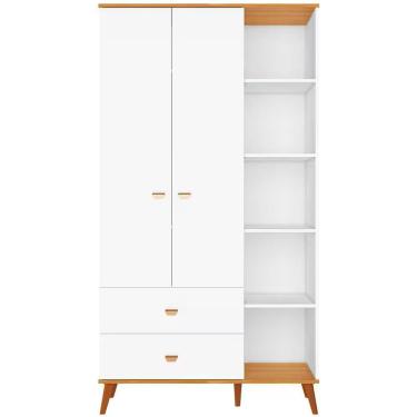 Imagem de Quarto Infantil Completo Ternura 2 Portas 2 Gavetas MDP FF Branco Bartira Móveis
