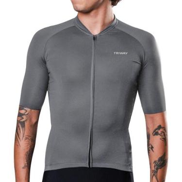 Imagem de Camisa de Ciclismo Triway Sports Endurance Silver Masculina -, Cinza, 