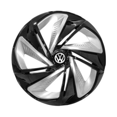 Imagem de Calota Esportiva Aro 14 Nitro Black Silver Volkswagen Gol Fox Parati -