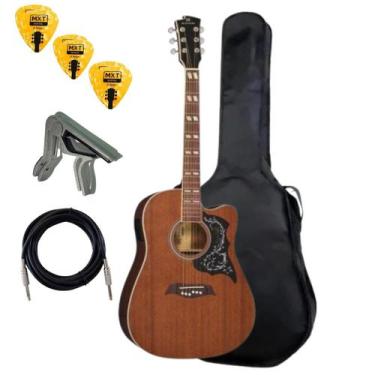Imagem de Kit Violão Folk Cutaway Elétrico Michael Galaxy Vm925dtc C/Capa Capotr