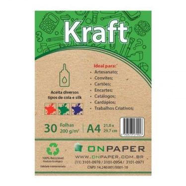 Imagem de Papel Kraft A4 200g - 210x297 - com 30 folhas - On Paper
