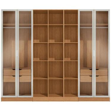 Imagem de Conjunto Modulado K019 com 4 Portas de Vidro 4 Gavetas 5 Peças Kappesb