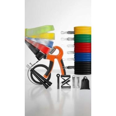 Imagem de Kit Treino Completo: Elásticos, Mini Bands, Pular, Hand Grip - Congrat