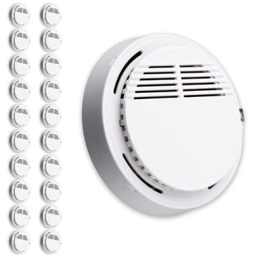 Imagem de Detector de Fumaca Kit 20 Uni Incendio Fogo Sensor Fotoeletrico Alarme