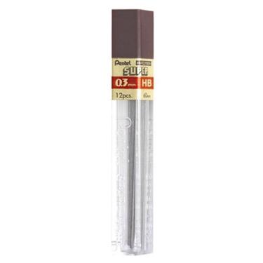 Imagem de Grafite PENTEL 0.3mm HB 12 Minas Hi-Polymer Profissional