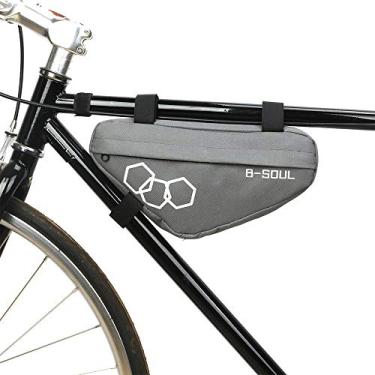 Imagem de CHAW Sacos de guidão de ciclismo, bolsa de armazenamento triangular impermeável, bolsa de sela de poliuretano, ferramentas de reparo de bicicleta