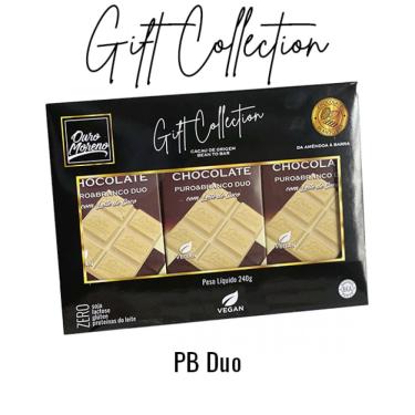 Imagem de Gift Collection de Chocolate Duo Puro e Branco com 3 Barras de 80g Ouro Moreno
