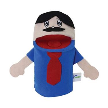 Imagem de Fantoche De Mao Galinha Carijo Azul P0996 Papo De Pano