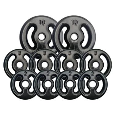 Imagem de Kit Com Anilhas Emborrachadas (Preta) 40kg