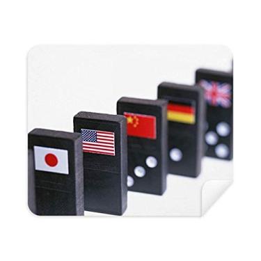 Imagem de Pai Gow Bandeira de dados para jogos Pano de limpeza Limpador de tela 2 peças Tecido de camurça