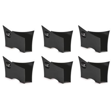 Imagem de Kit 6 Suportes Porta Guardanapos De Papel Para Mesa Uz Preto