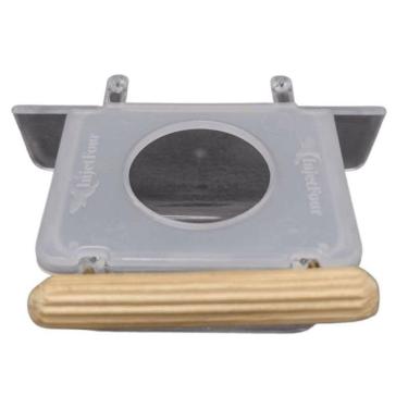 Imagem de Comedouro Lateral 1 Furo e Poleiro - Gancho Curto - Cristal