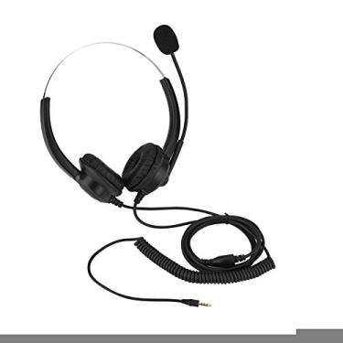 Imagem de Fones de ouvido supra-auriculares, fones de ouvido com cancelamento de ruído e som sem perda, fones de ouvido rotativos de 360°, fone de ouvido profissional com microfone, para computador, telefone, etc. (plugue de 3,5 mm)