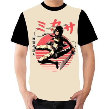 Imagem de Camiseta Camisa Personalizada Mikasa Ackerman Aot 7 - Dias No Estilo