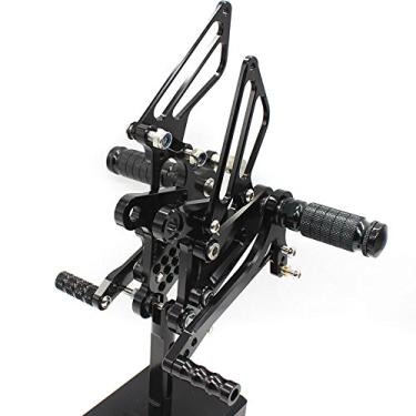 Imagem de Conjunto de descansos de pé traseiros para pés Krace Rearsets com pedais para câmbio de pé adequado para Honda Suzuki Yamaha KawasakiKrace Kawasaki Ninja ZX6R ZX636 2009-2019 preto KX-JT-ZX6R-0915