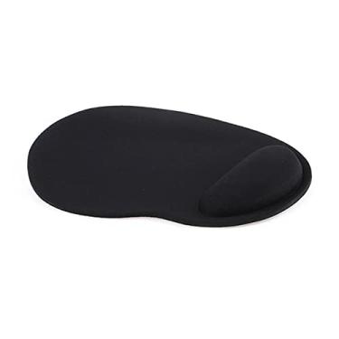 Imagem de 1 peça apoio de pulso macio ergonômico descanso mouse pad antiderrapante mouse tapete almofada universal para computador de escritório PC tablet, preto
