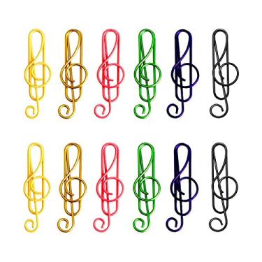 Imagem de CellCase 50 peças clipes de papel musical notas musicais clipes estilo nota clipes clipes clipes de papel grampos para mesa marcador de livro escritório escola