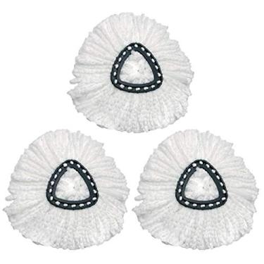 Imagem de Cabeça de substituição Spin Mop, cabeça de esfregão de microfibra refil de cabeça de esfregão de limpeza fácil, pacote com 3